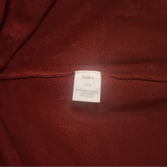 Kerisma Dolman Poncho Burgundy Wool Blend One Size (Fits Like S/M) Travel - Picture 3 of 7